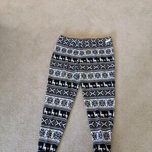 # 10 womens black and white christmas leginngs cynthia rowley size xl